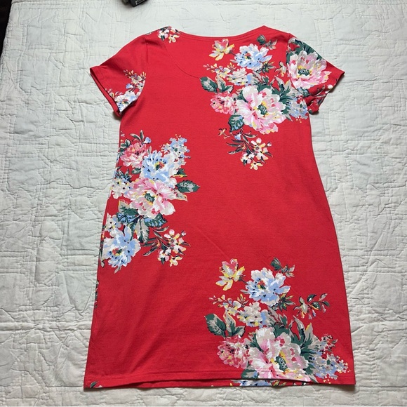 Floral Cotton Jersey Dress | A-Line Tea Dress · Joules - Picture 10 of 14